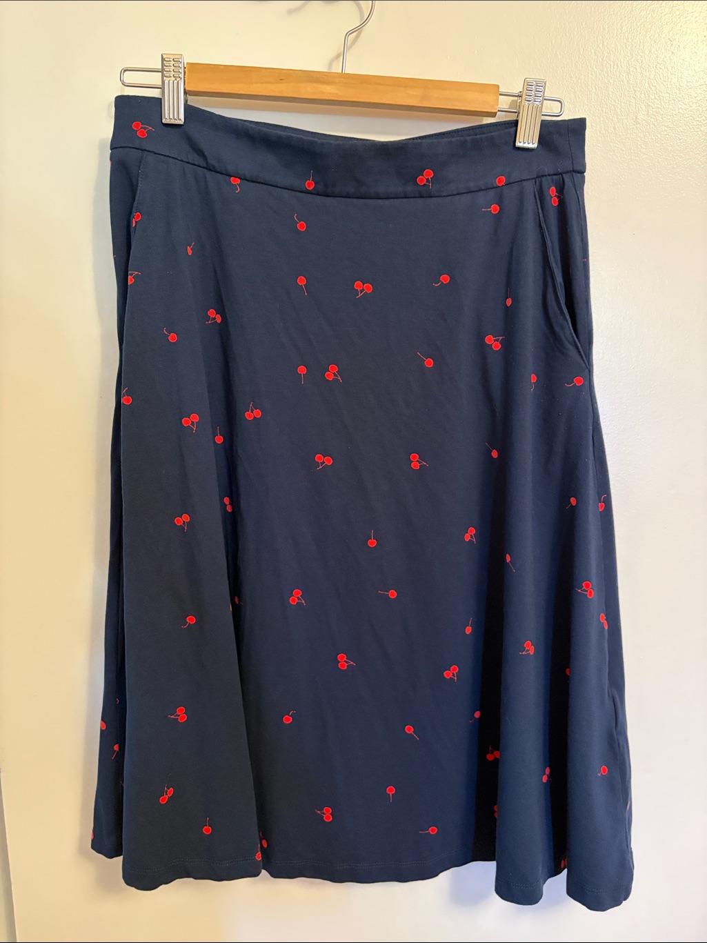Mademoiselle Yeye Cherry Jersey Skirt Size Medium